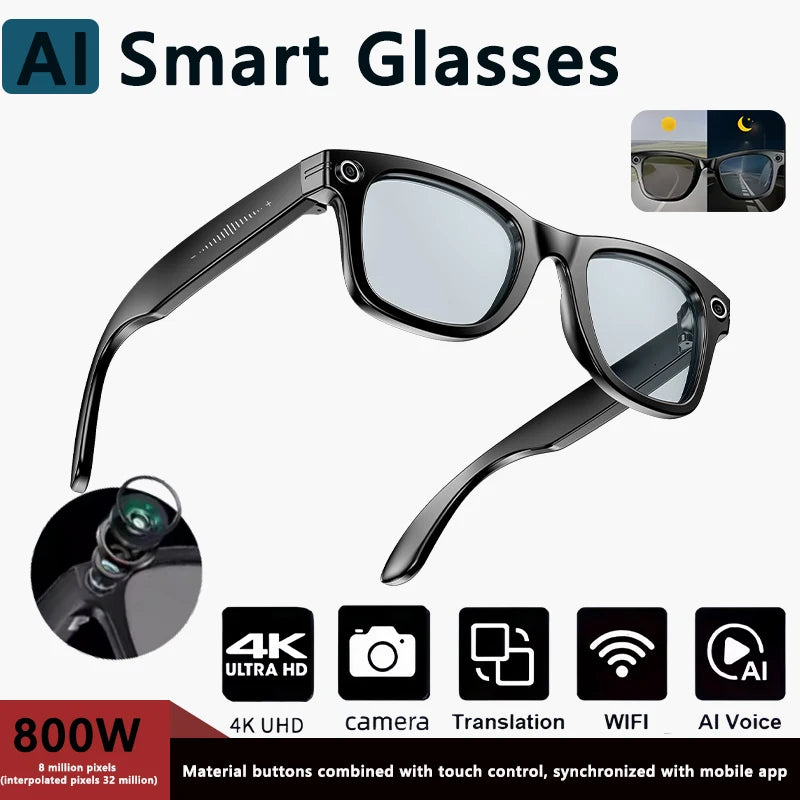 Smart Camera Sunglasses: HD Recording and Voice-Controlled Translation