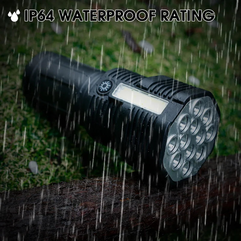 Potente linterna de 12 LED: luz de emergencia versátil para cualquier situación