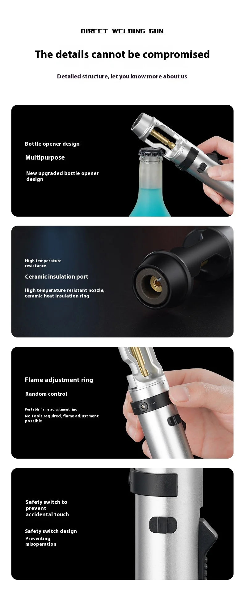 Precision Flame: Powerful Windproof Metal Gas Lighter for Every Occasion