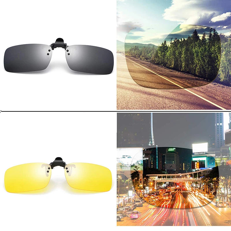 Transformative Clip-On Sunglasses: Your Vision Solution for Day and Night