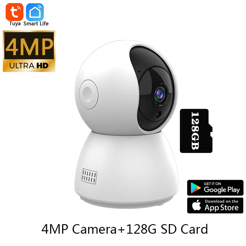 Smart Mini WiFi Camera: 4MP Indoor Surveillance with Automatic Tracking