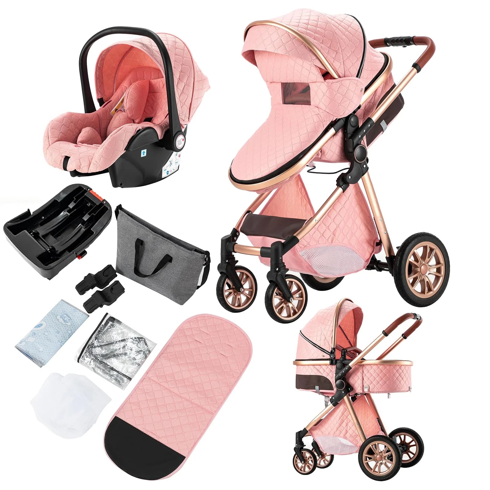 Comfort On-the-Go: 3-in-1 Lightweight Stroller for Active Parents