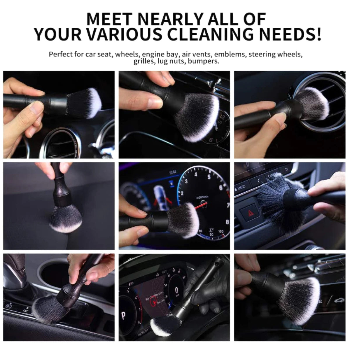 Ultimate Clean: 3/1 Pcs Car Wheel Detailing Brush Set