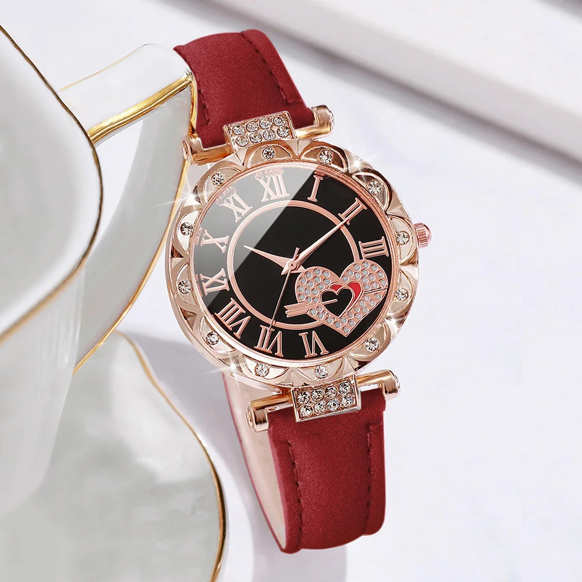 Charming Women's Watch & Bracelet Ensemble: Perfect for Every Occasion