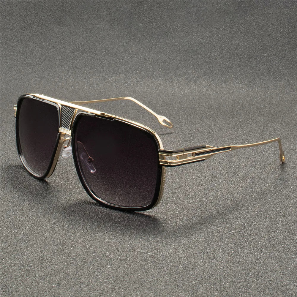 Brand Designer Oversized Sunglasses for Men: Retro Style and UV Protection