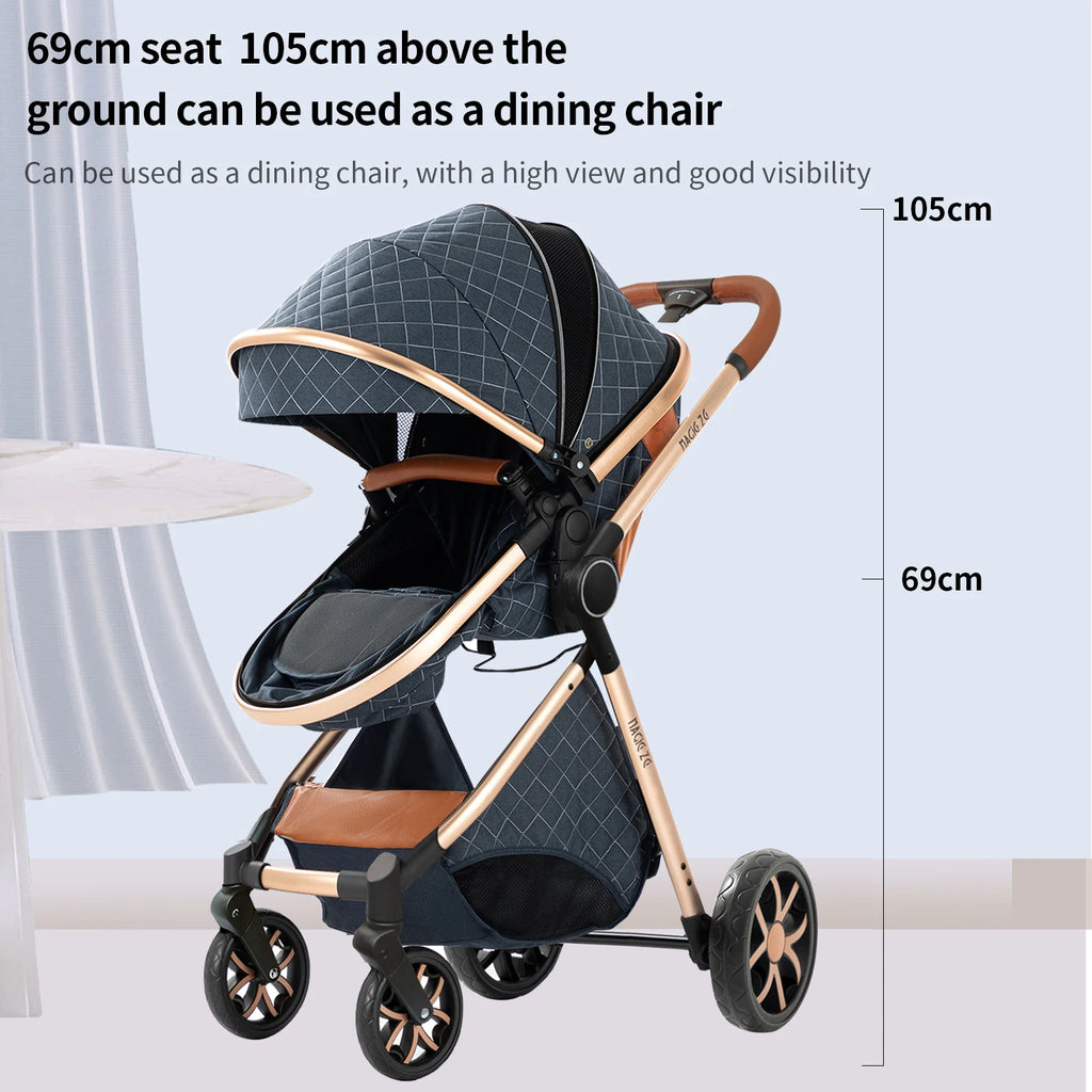 All-in-One Baby Travel System: Stroller with Raincover for Newborns