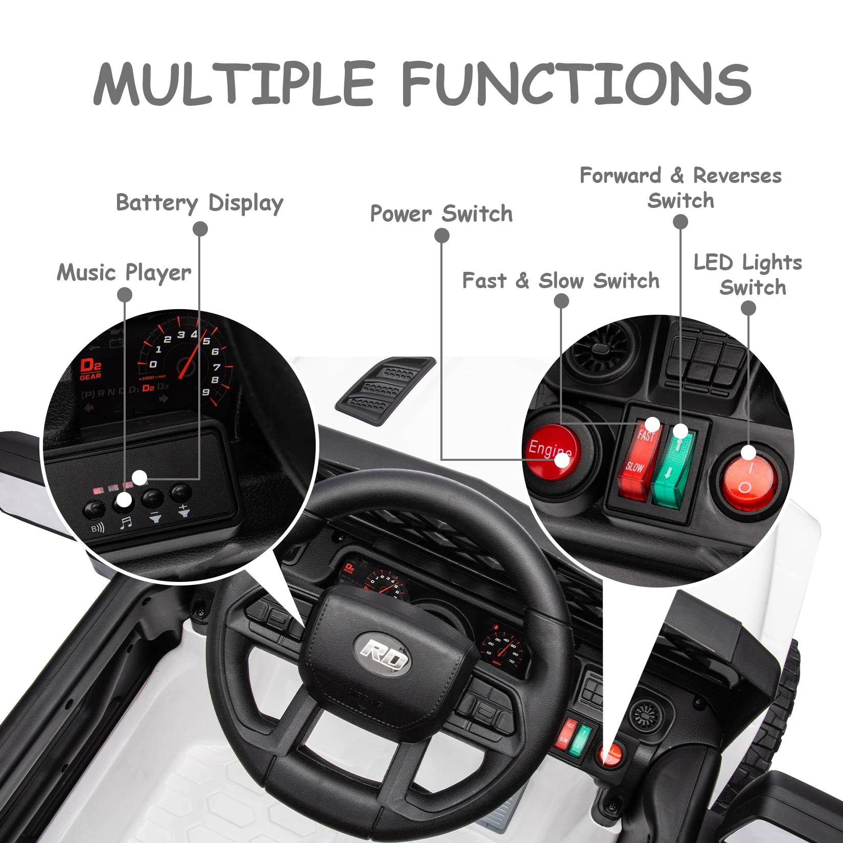 12V Ride-On Car for Kids: Battery-Powered Electric Vehicle with Remote Control