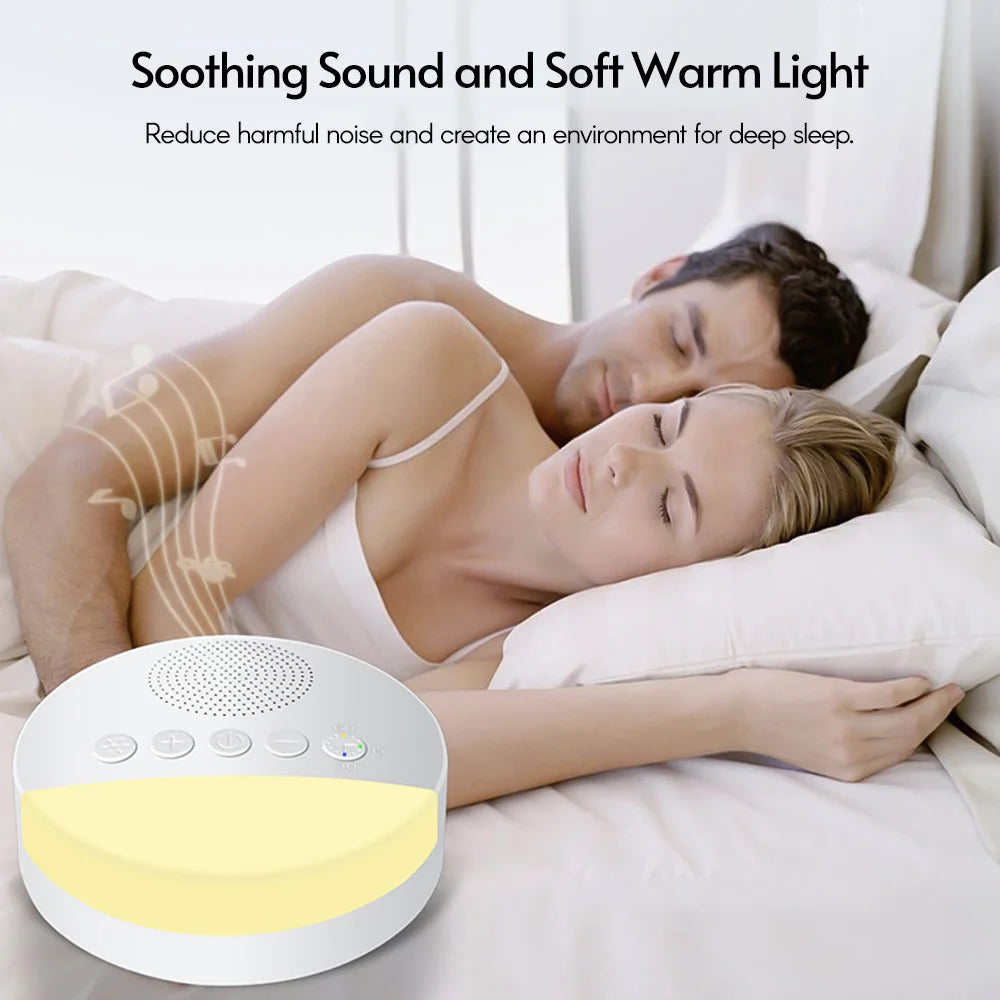 Calming Sleep Aid: Baby White Noise Player with Night Light & Timer