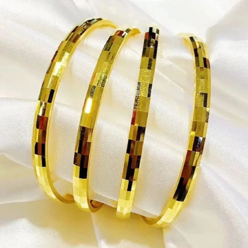 Chic Radiance: Luxurious 24K Gold Mosaic Bracelet for Timeless Style