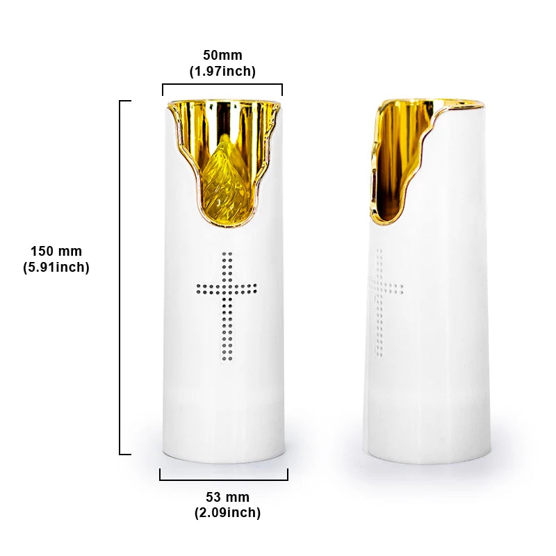 Flameless Prayer Candle: Musical LED Lamp for Serene Remembrance