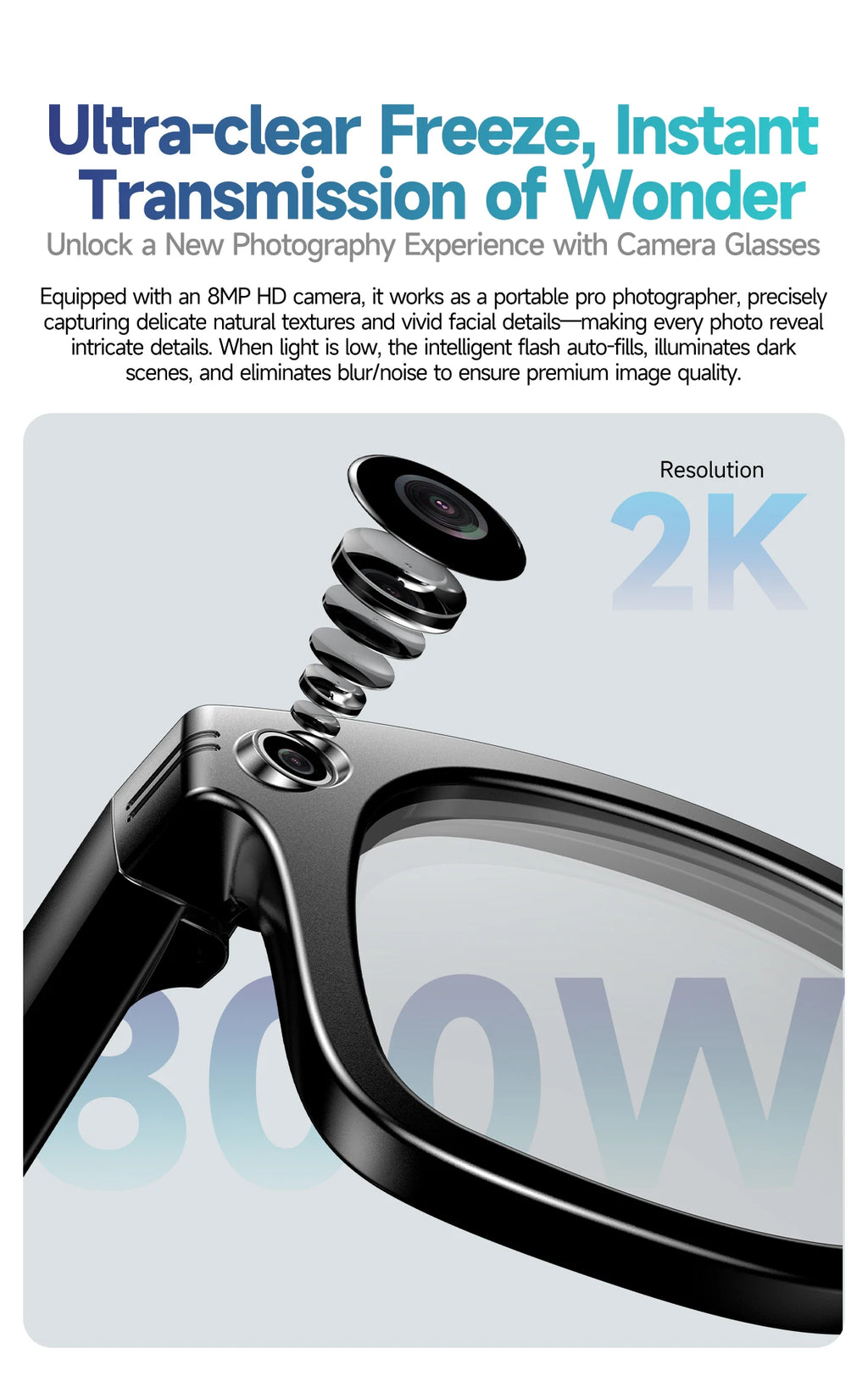 Smart Camera Sunglasses: HD Recording and Voice-Controlled Translation