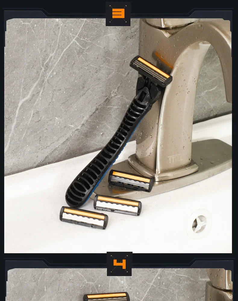Cutting-Edge Shaving Experience: Brand New Three-Layer Razor for Men
