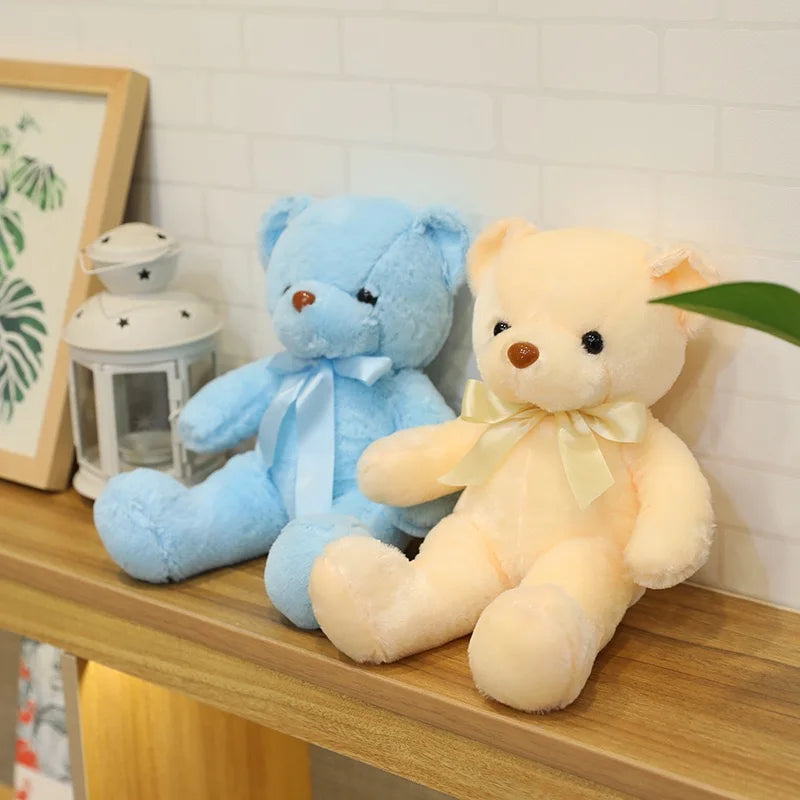 Vibrant Bow Bear: Soft Plush Toy for Every Celebration