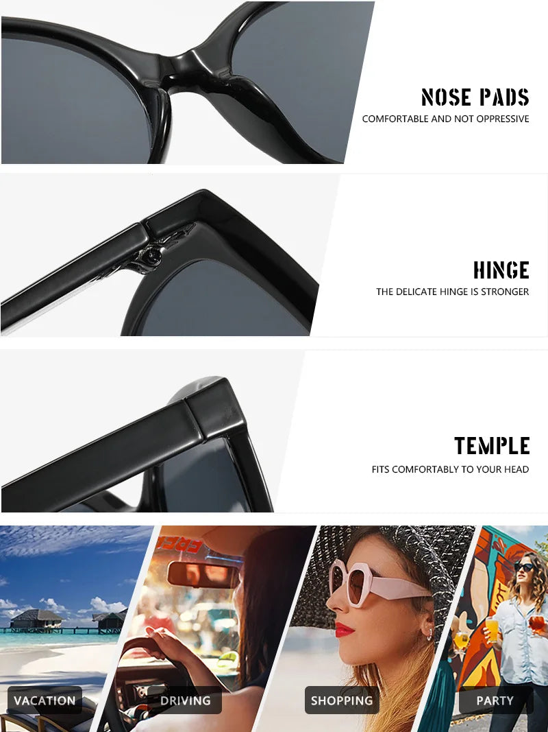 Stylish Protection: 1/2PCS Cat Eye Sunglasses for Outdoor Adventures