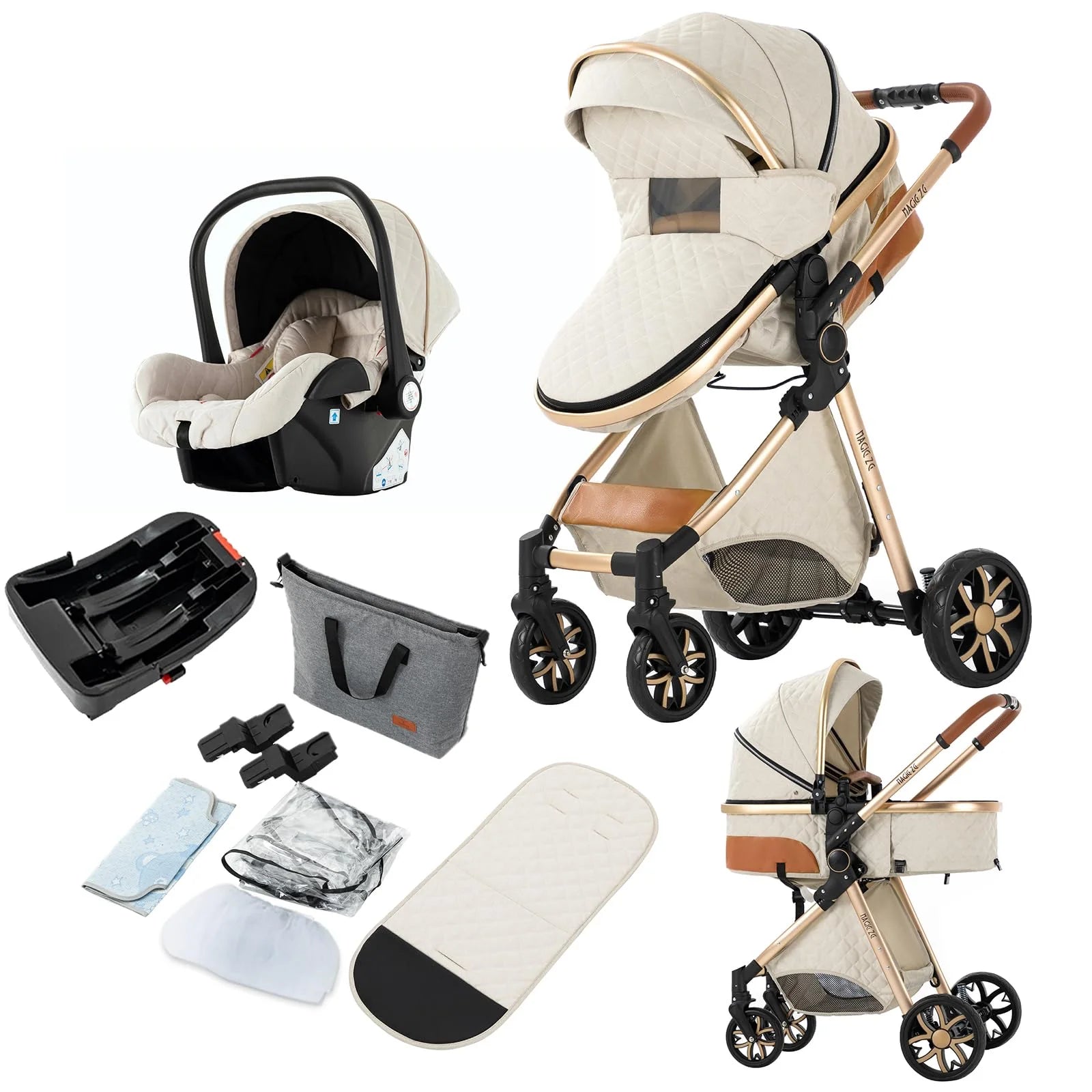 Comfort On-the-Go: 3-in-1 Lightweight Stroller for Active Parents