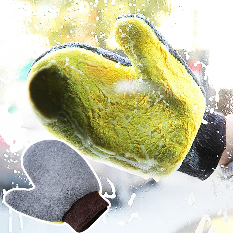 Dual-Sided Microfiber Car Washing Gloves for Effective Cleaning