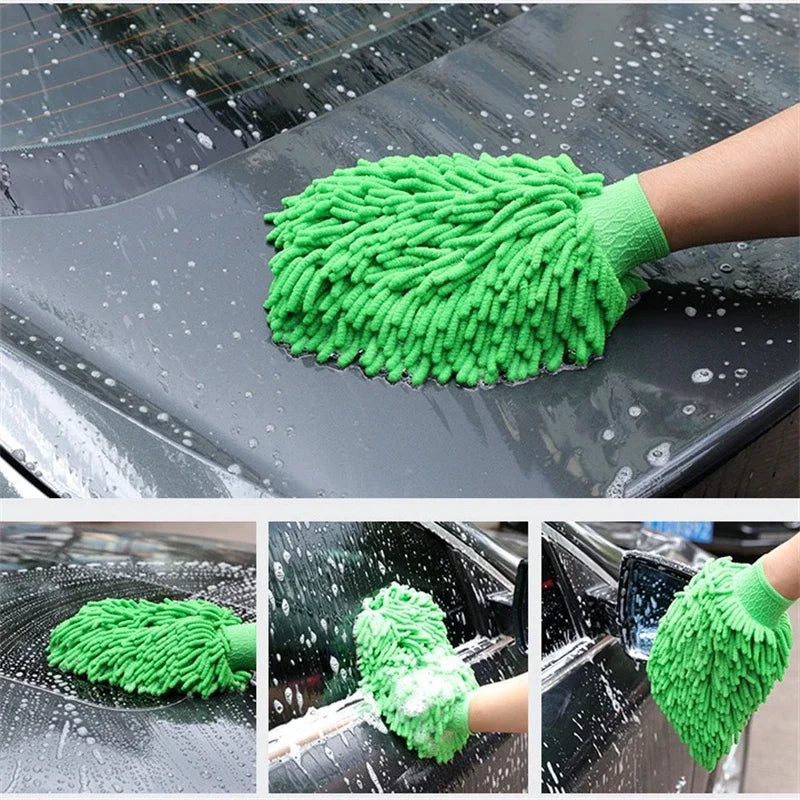 Gentle Touch: Premium Microfiber Car Cleaning Gloves for a Flawless Finish