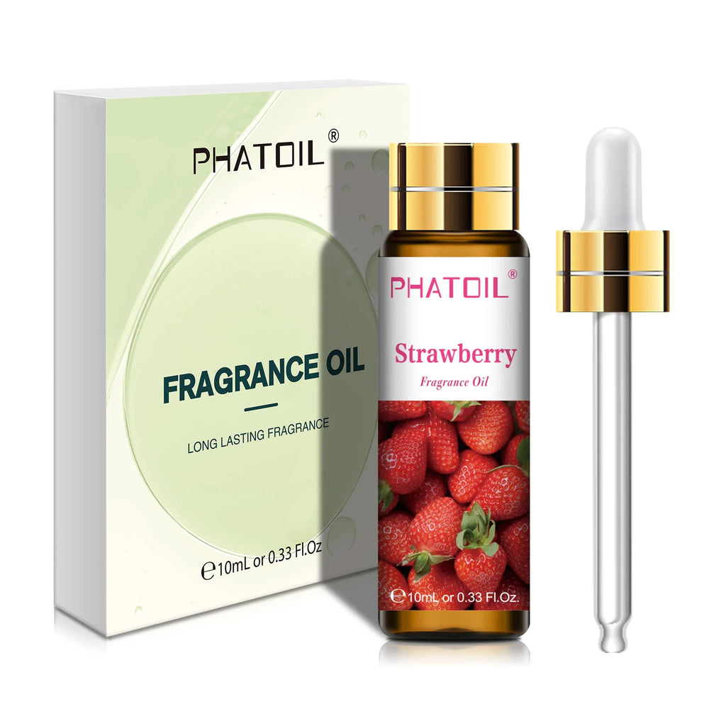 PHATOIL 10ml Fragrance Oil For Women Strawberry Peach Angel Sea Breeze Coconut & Vanilla Bubble Gum Aromatherapy Fragrance Oils