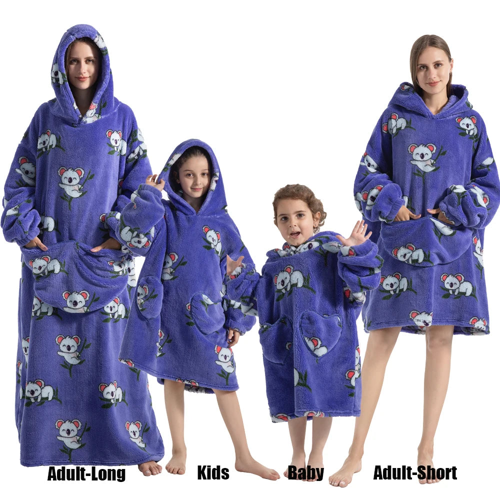 Animal Art Blanket Hoodie: Cozy Up in Creative Comfort