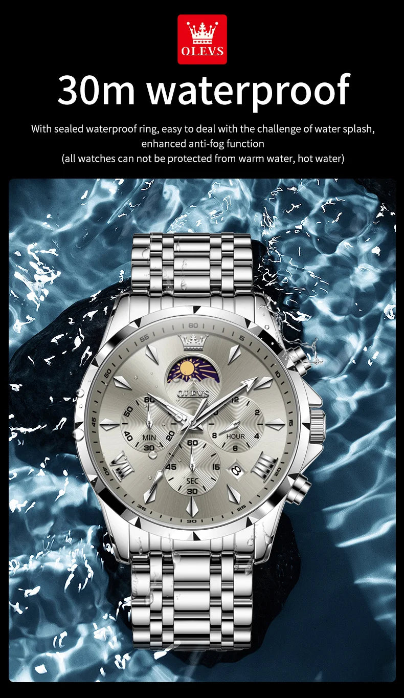 Versatile Precision: Multifunctional Men's Quartz Timepiece