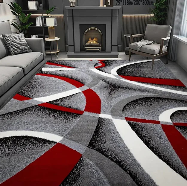 Indoor-Outdoor Geometric Carpet: Ideal for Entryways and Doorways