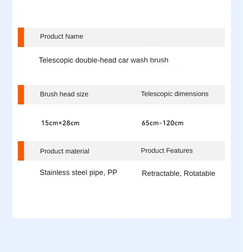 Telescopic Car Wash Mop: Three-Section Design for Roof and Window Maintenance