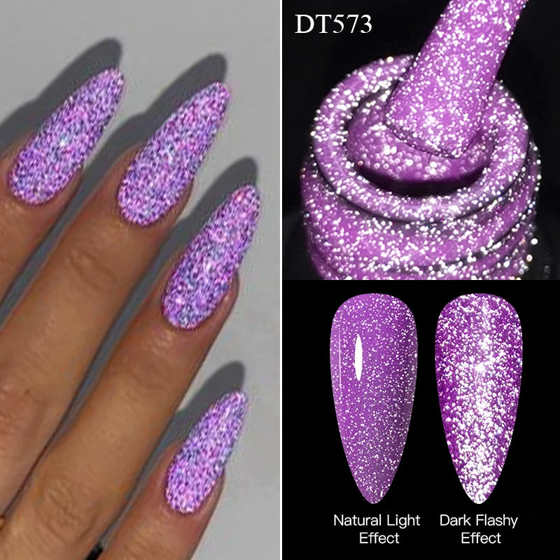 Glitter Gel Nail Polish: Semi-Permanent UV LED Formula for Stunning Nails