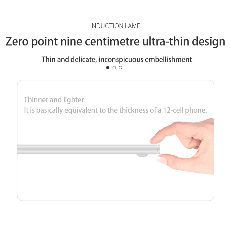 Three-in-One Motion Sensor LED Light: Ideal for Kitchen, Cabinet, and Bedroom Use