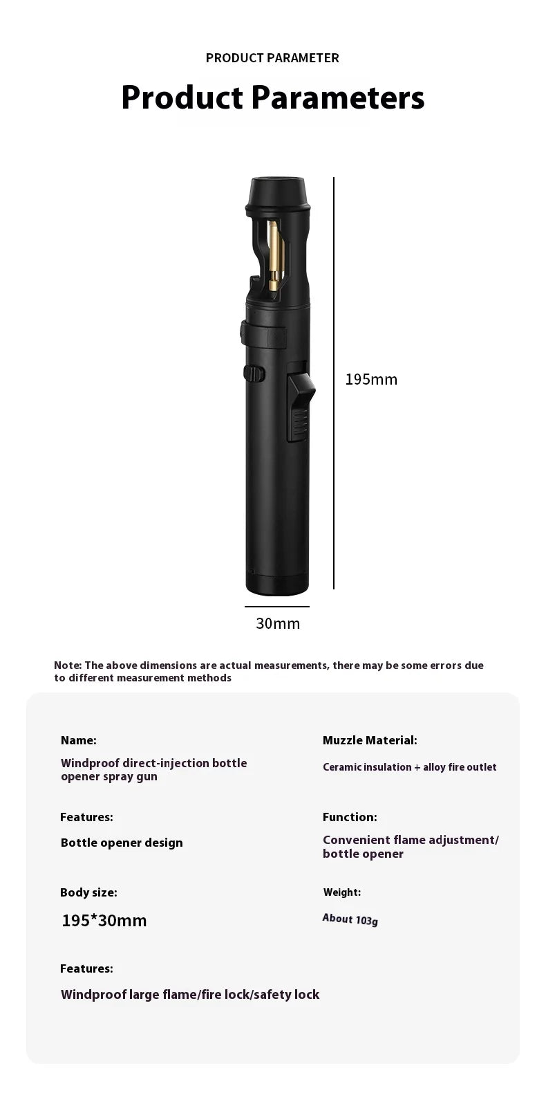 Precision Flame: Powerful Windproof Metal Gas Lighter for Every Occasion