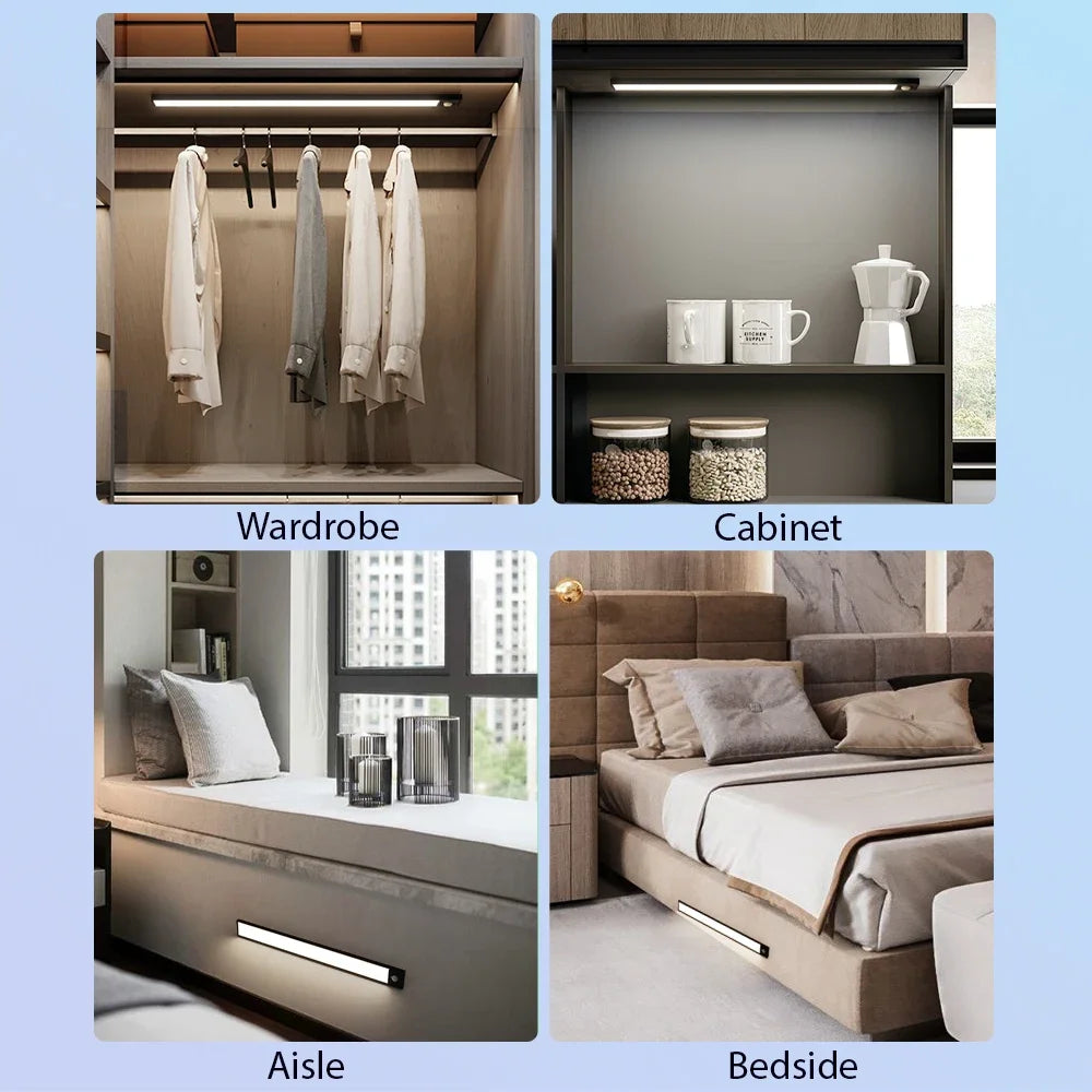 Indoor Motion Sensor LED Light: Convenient Night Lighting for Cabinets and More