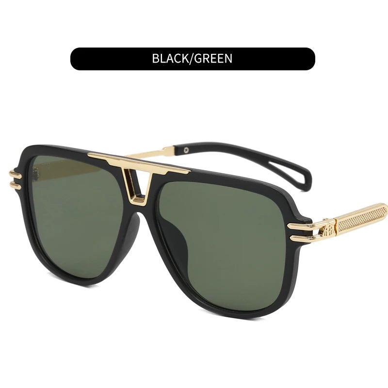 Luxury Look: Fashion-Forward Double Beam Sunglasses for Men