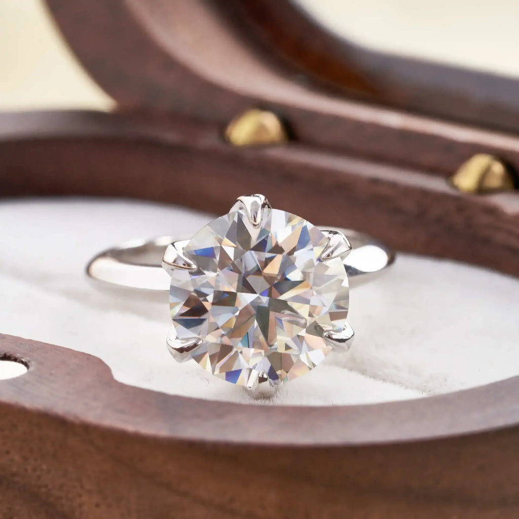 Enduring Love: Moissanite Solitaire Engagement Ring