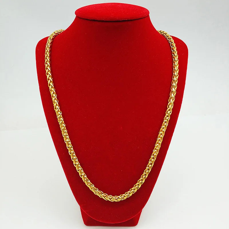 Timeless Glamour: Durable 24K Pure Gold Necklace for All