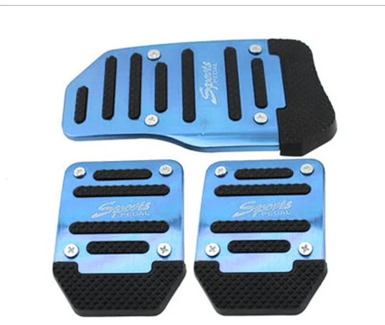 Universal Anti-Slip Foot Pedals: Stainless Steel Brake, Throttle, and Clutch Set