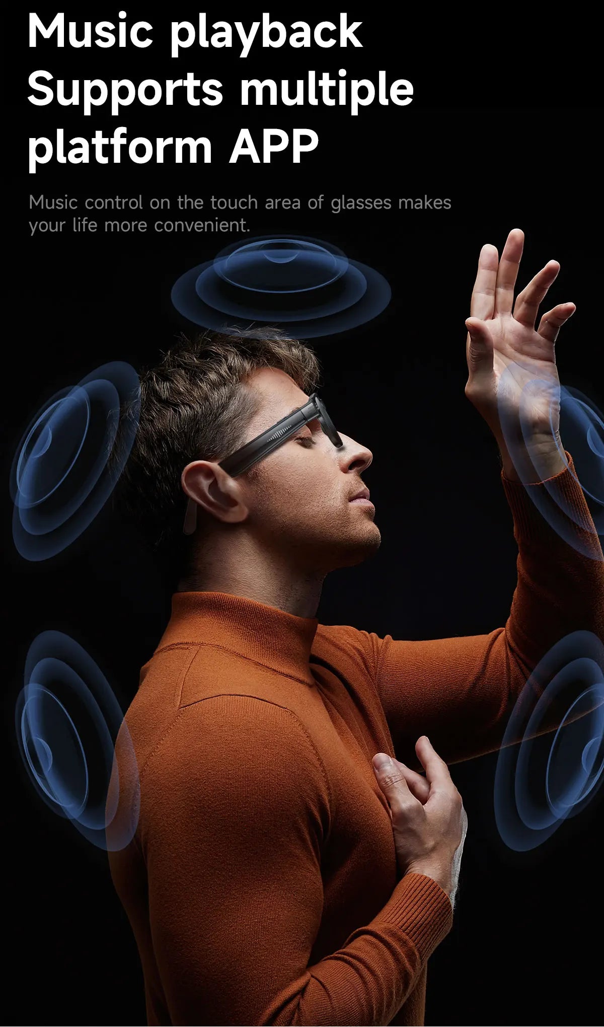 Visionary Audio Glasses: Smart Camera & Bluetooth Headset for Meetings & Travel