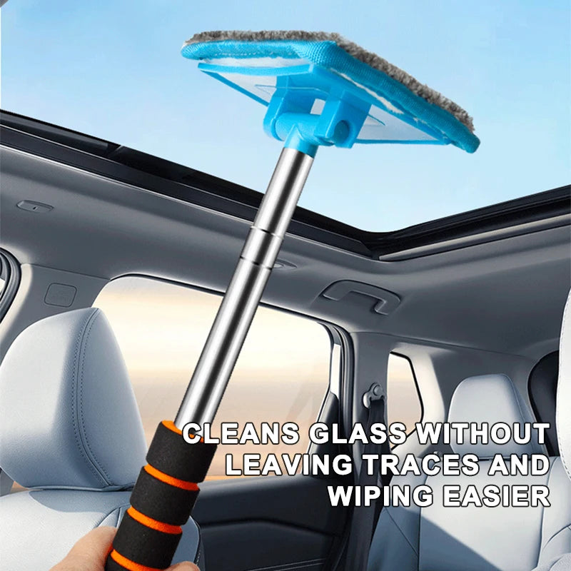 Telescopic Car Windshield Cleaning Brush: Long Handle for Glass Cleaning