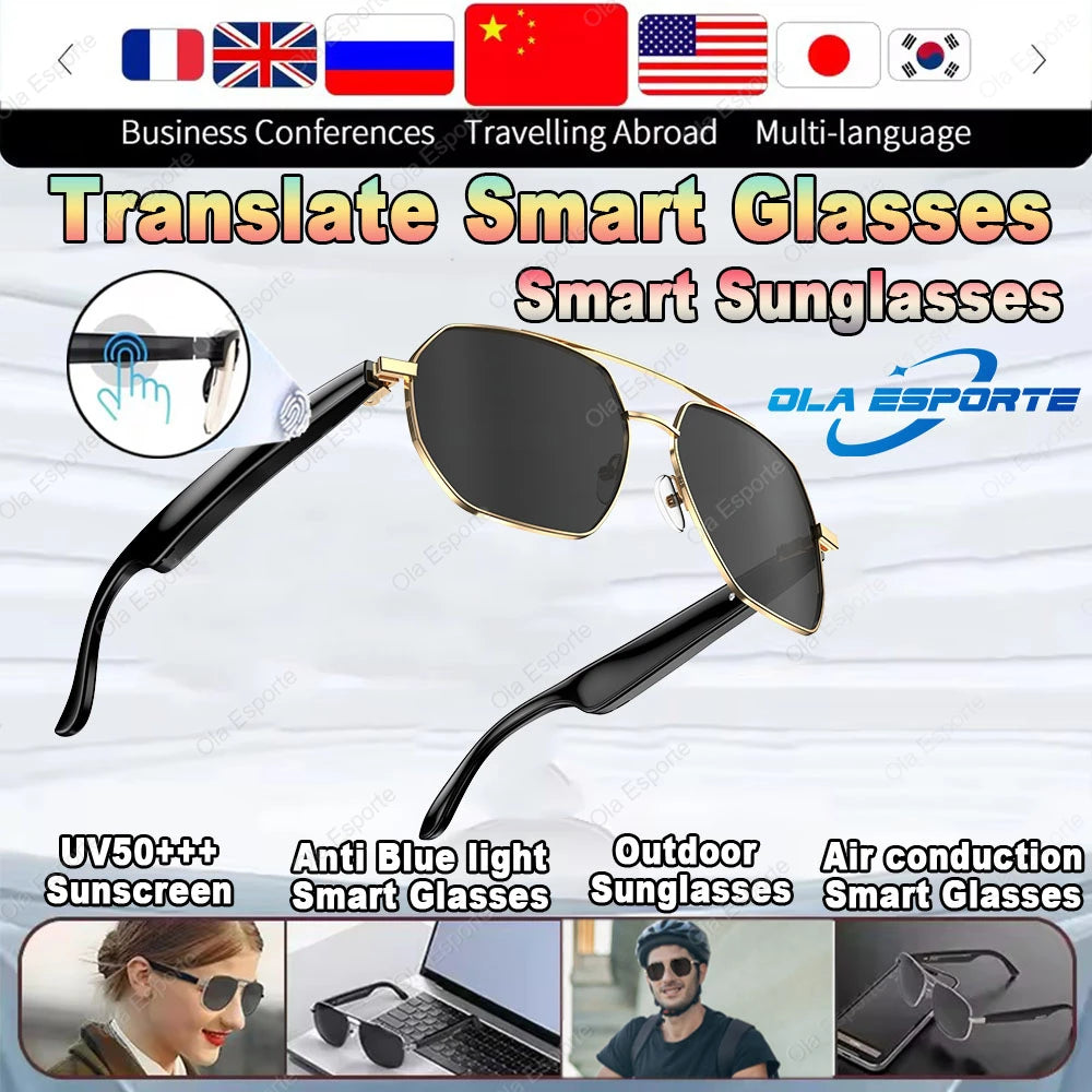 Sport Smart Glasses: AI Translation and Wireless Earphone Integration