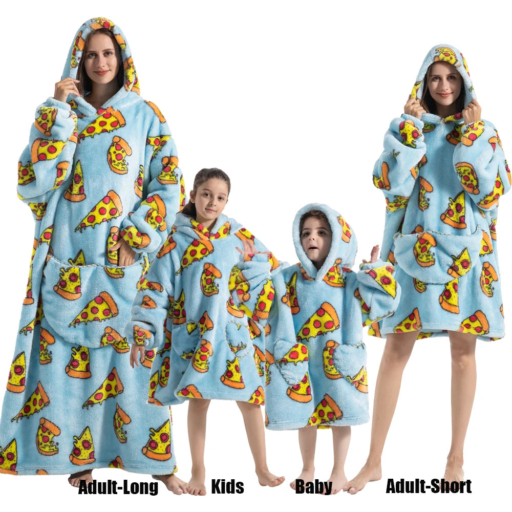 Animal Art Blanket Hoodie: Cozy Up in Creative Comfort