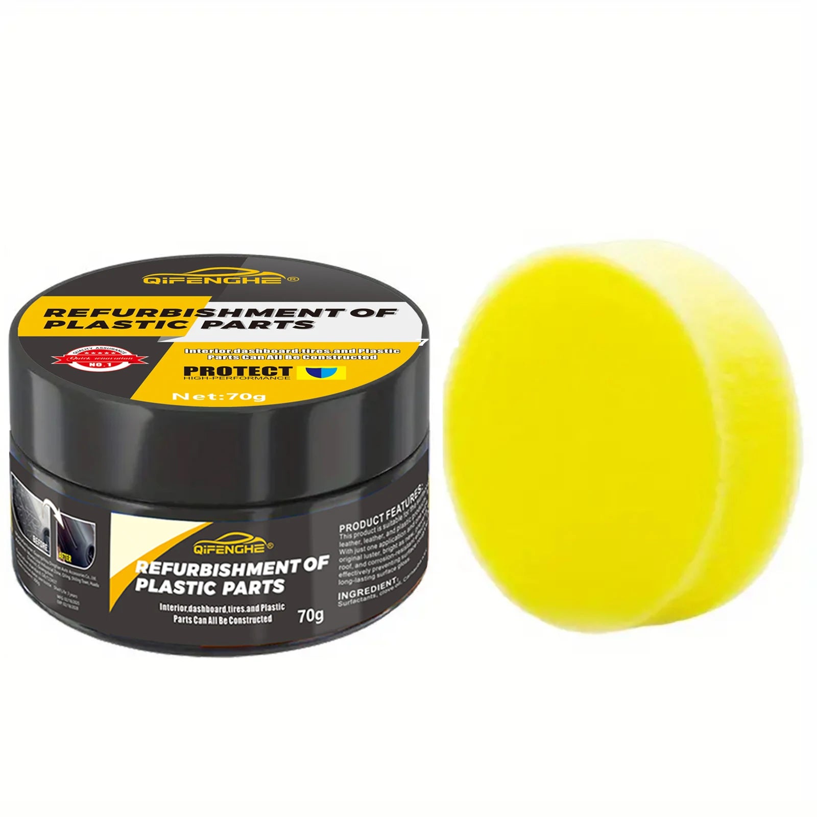 Automotive Plastic Repair Agent: Interior & Exterior Plastic Restoration Cream