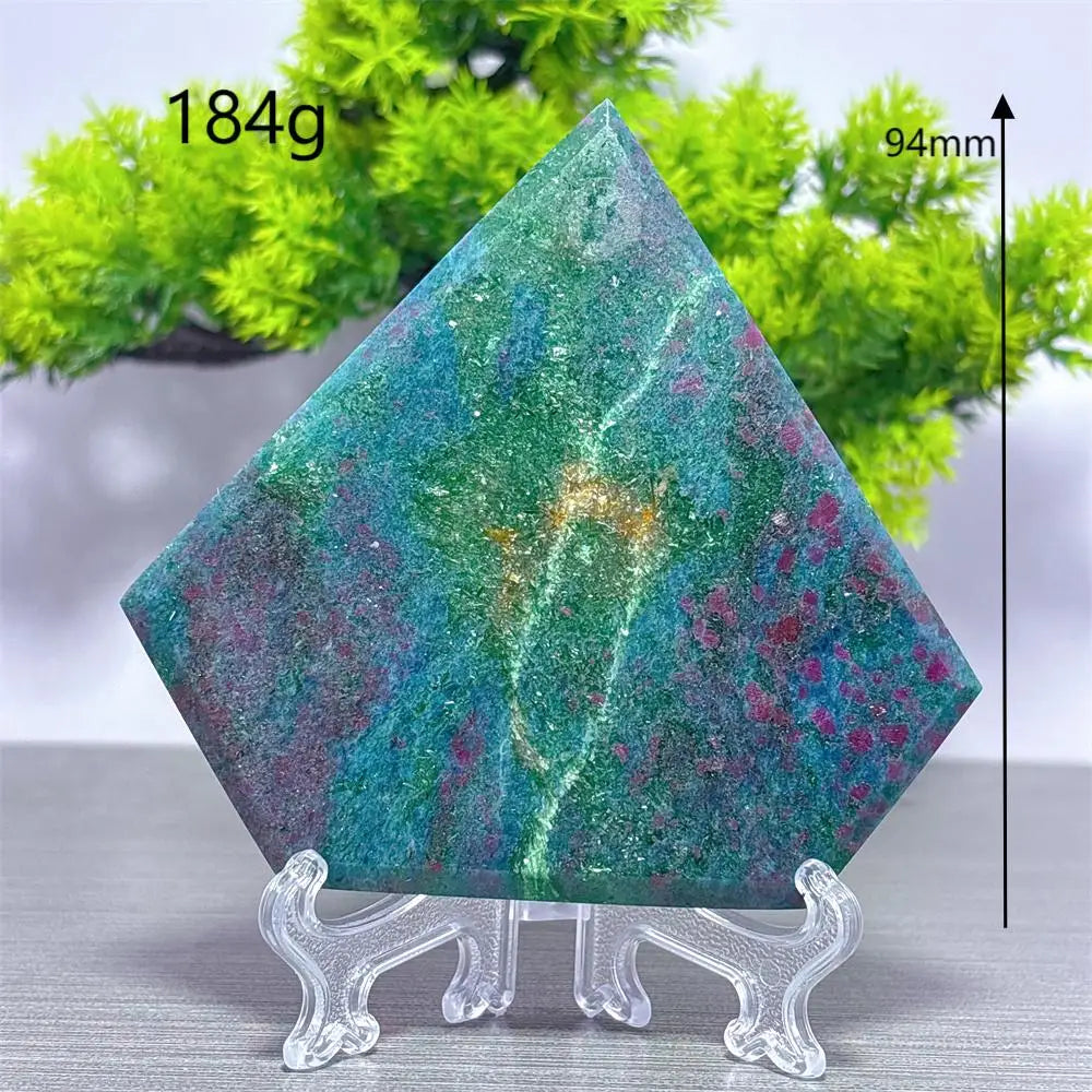 Reiki Luck Crystal: Ruby and Emerald Gift for Love and Energy