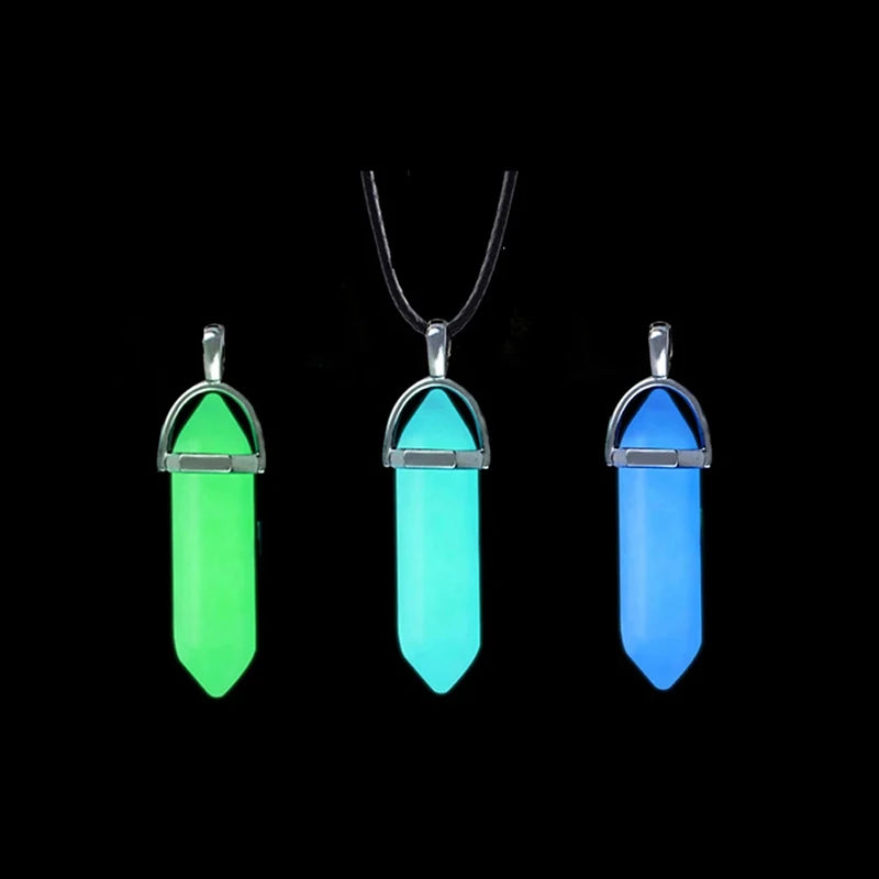 Glowing Hexagonal Pendant: Unique Fluorescent Necklace for Stylish Statements