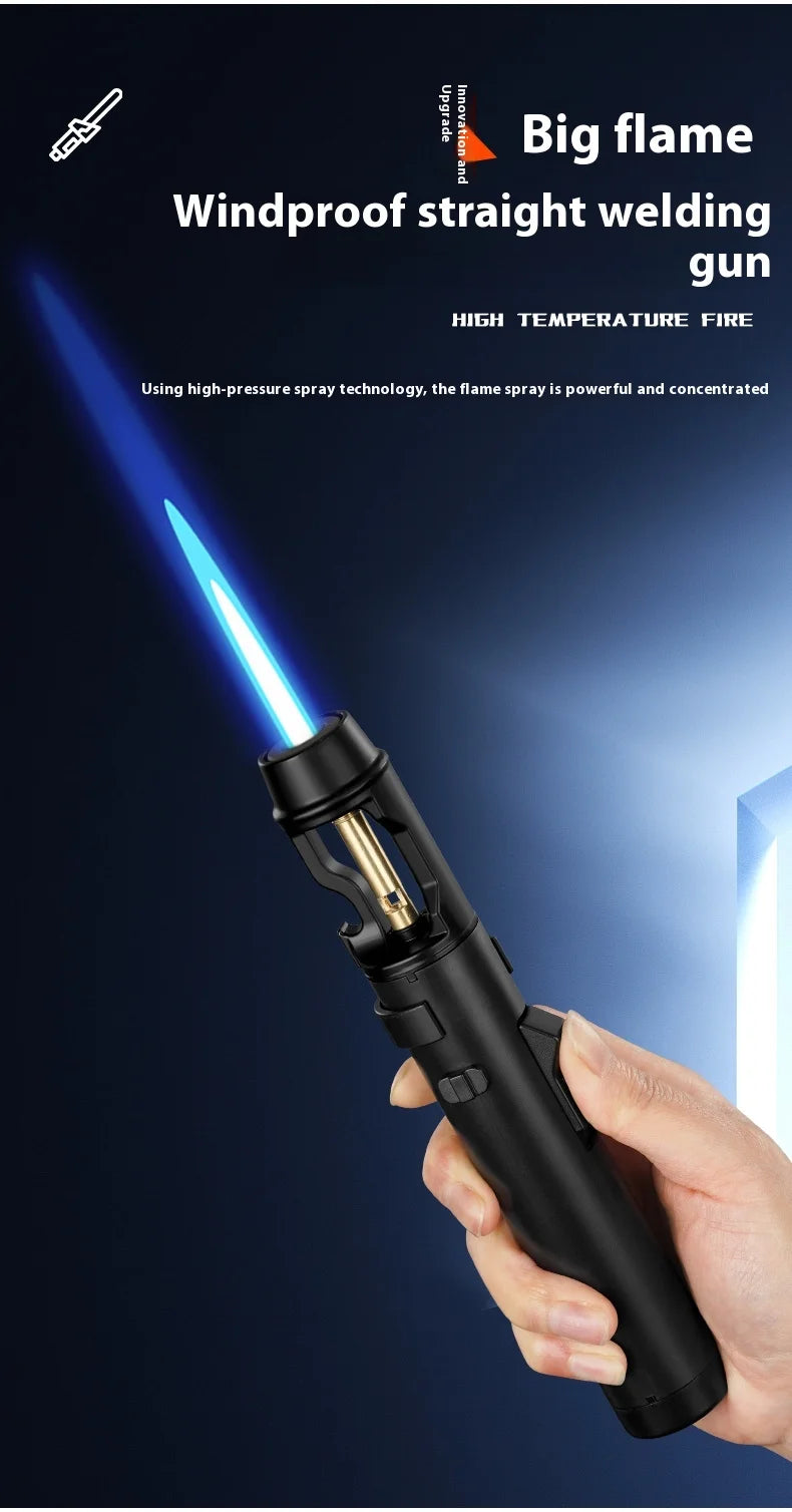 Precision Flame: Powerful Windproof Metal Gas Lighter for Every Occasion