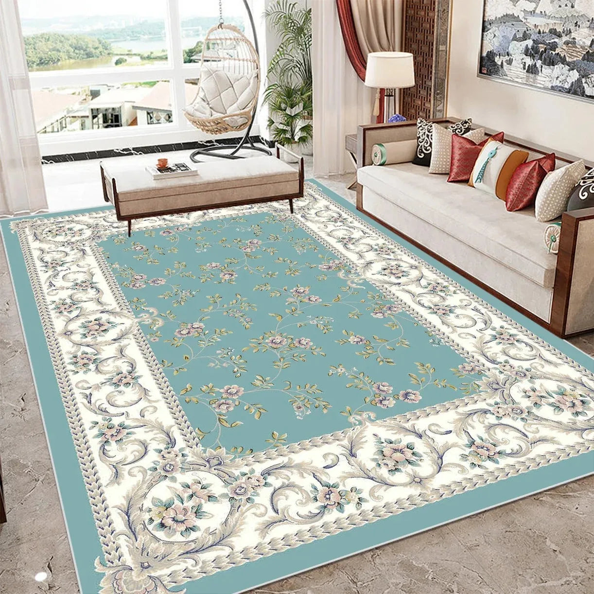 Elegant Large Door Mat: Stylish Area Rug Perfect for Entryways
