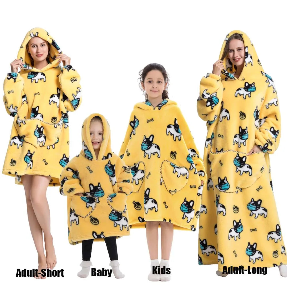 Animal Art Blanket Hoodie: Cozy Up in Creative Comfort