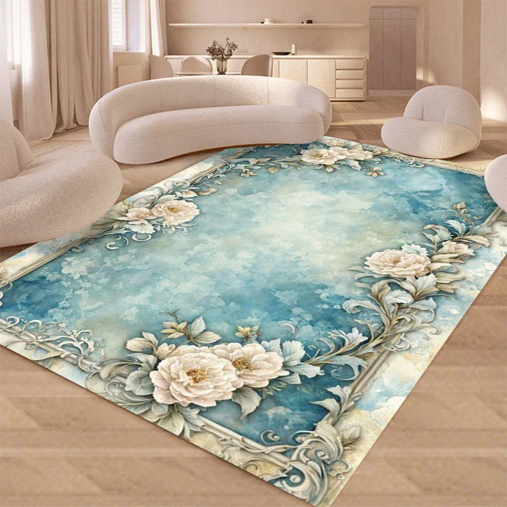 Elegant Floral Entrance Mat: Perfect for Adding a Touch of Style to Your Doorway