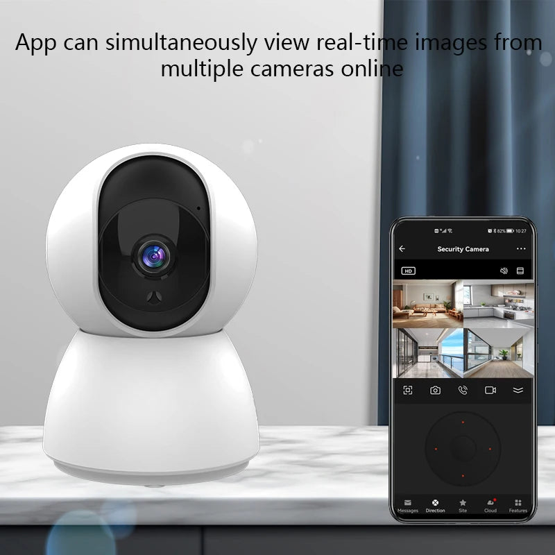 Smart Mini WiFi Camera: 4MP Indoor Surveillance with Automatic Tracking