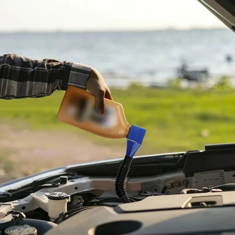 Foldable Refueling Funnel: Convenient Tool for Easy Gas and Oil Transfers