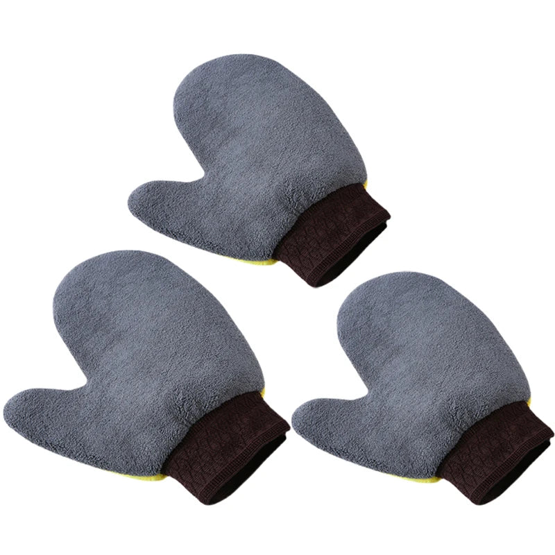 Dual-Sided Microfiber Car Washing Gloves for Effective Cleaning
