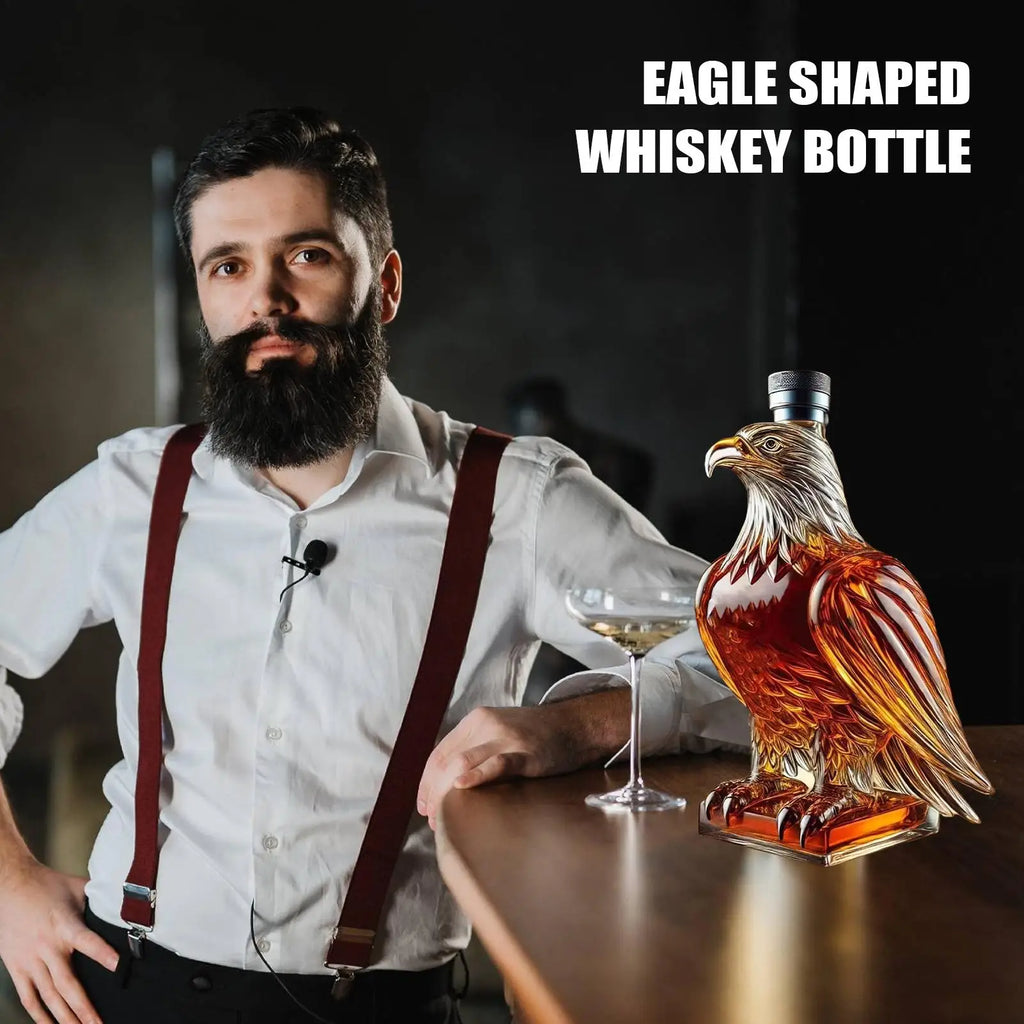 Elegant Eagle Liquor Bottle: Perfect for Whiskey Lovers and Holiday Decor