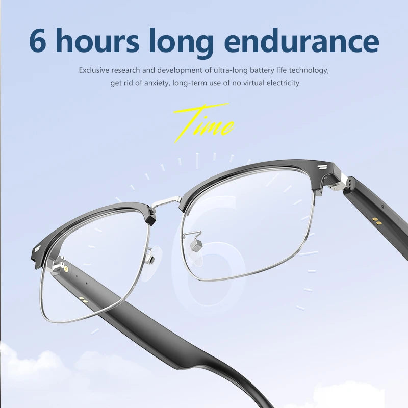 Intelligente Brille mit KI-Übersetzung, Bluetooth-Unterstützung für mehrere Sprachen, Farbwechsel, Musikwiedergabe und Telefonfunktion